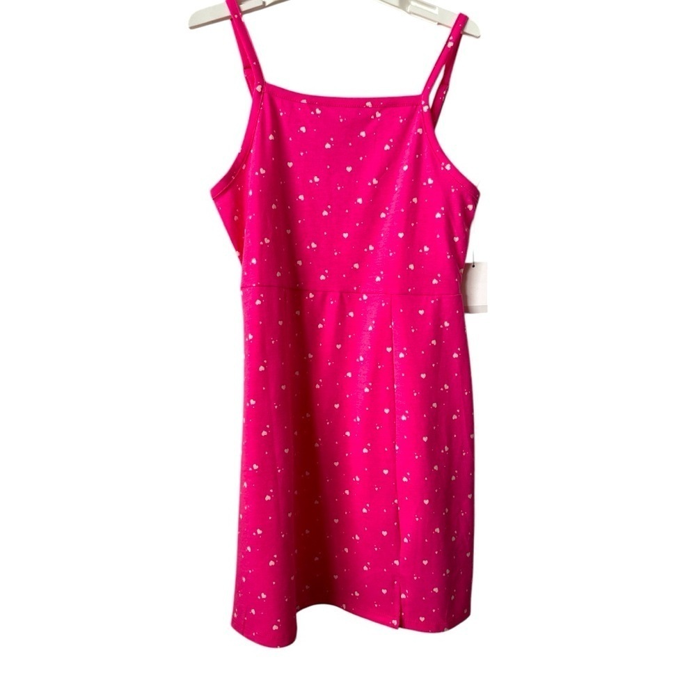 Kid’s Girls Pink Spaghetti Strap Pull Over Medium S8) Summer Casual Dress
